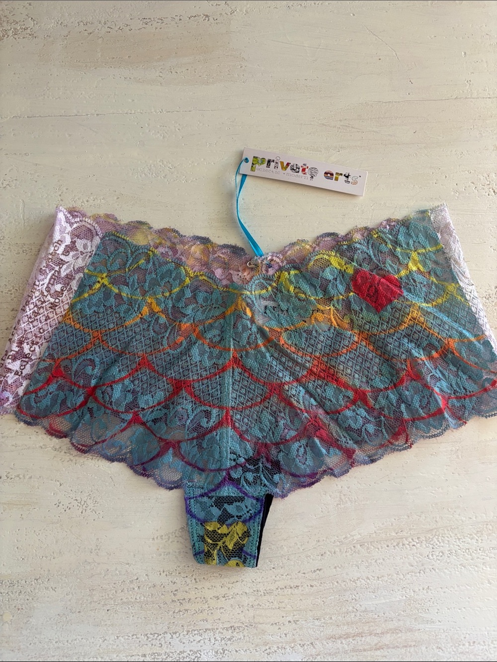 Private Arts mermaid lace low rise cheeksters